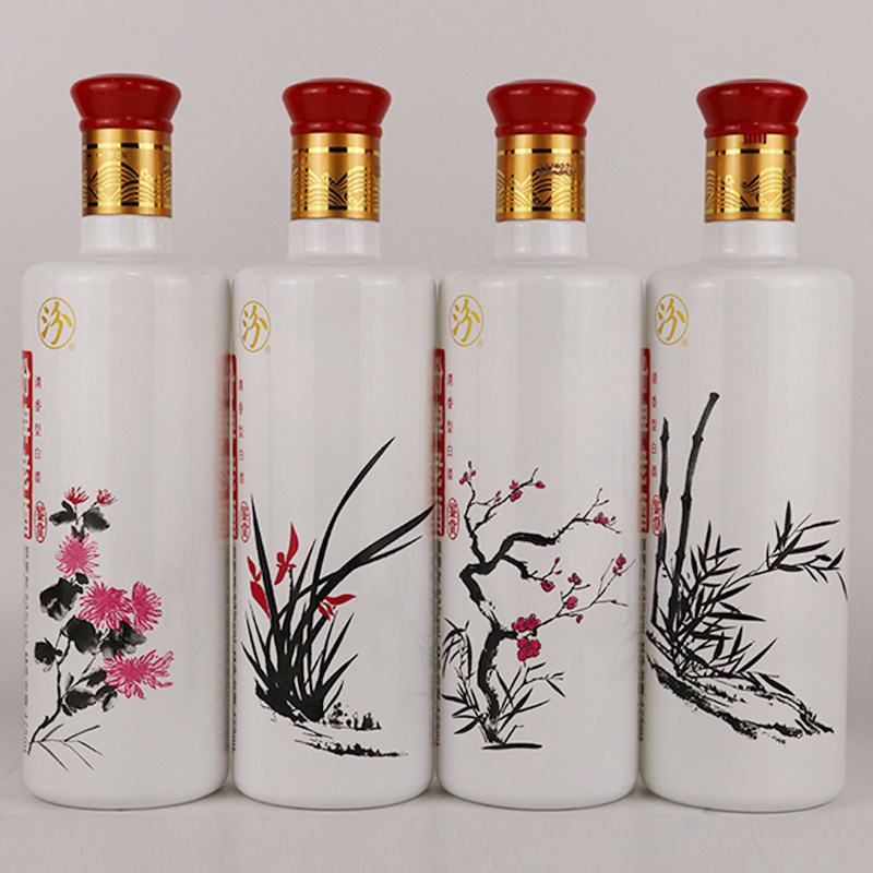 汾牌老酒鉴赏梅兰竹菊 53度 475ml 4瓶 2018年【聚玖阁】
