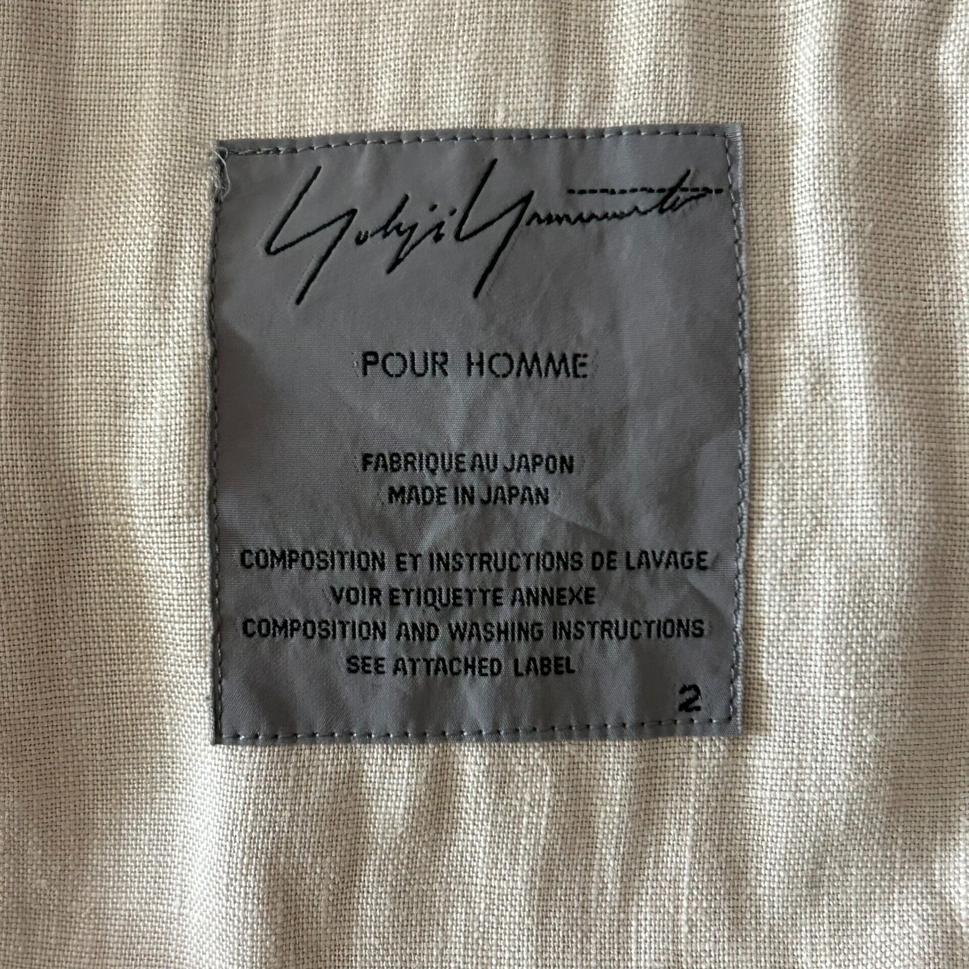 Yohji Yamamoto 15ss Beige Linen Coat — back
