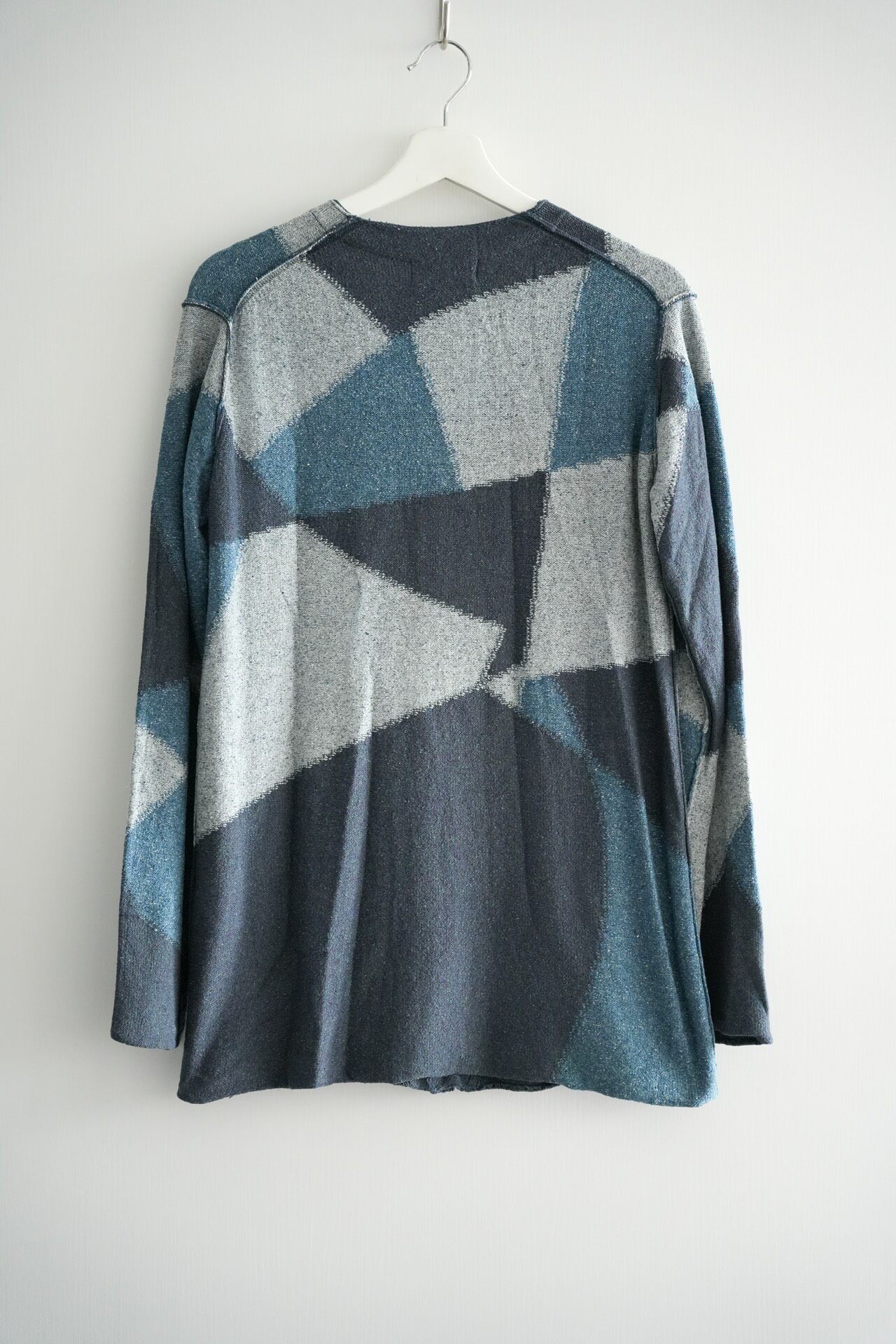 Yohji Yamamoto 12ss Geometric Silk Cardigan — front