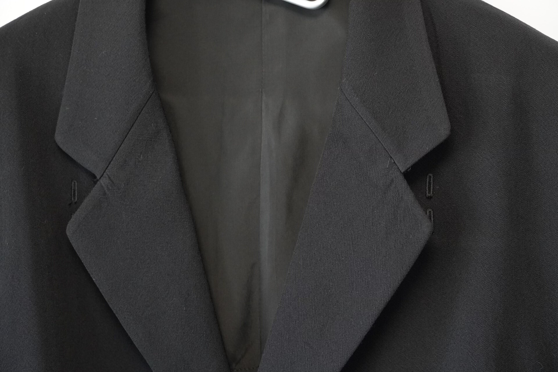Yohji Yamamoto 96SS Wool Leather Patchwork Jacket — back
