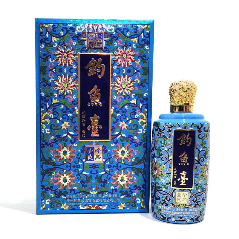 钓鱼台珍品一号(珐琅彩) 53度 500ml 酱香型白酒 单瓶装