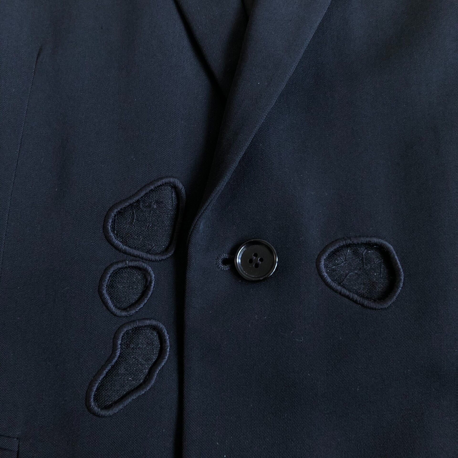 Dior Homme 17 Show Wormhole Wool Suit — detail