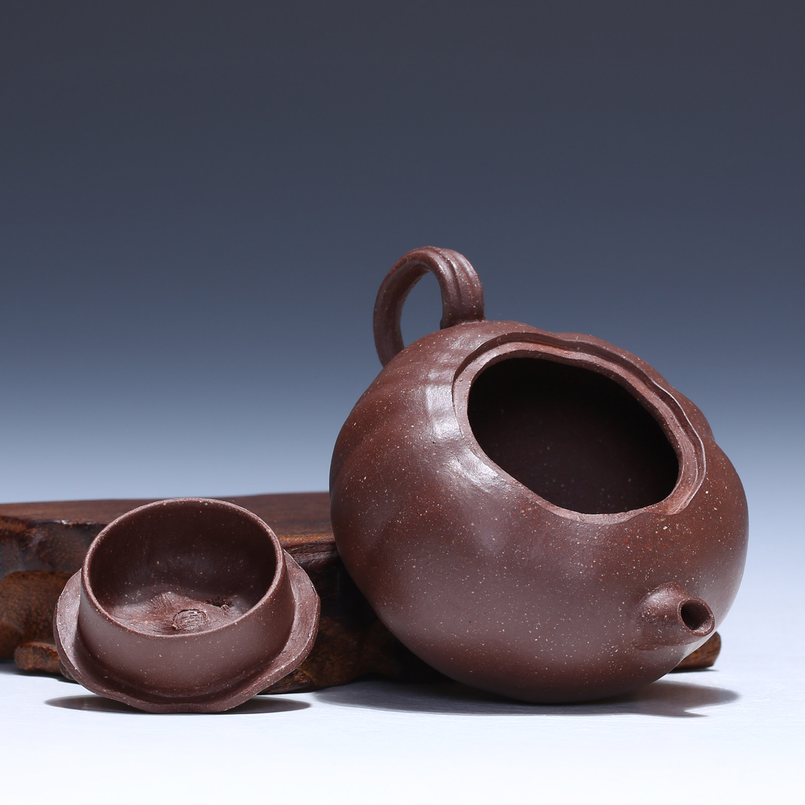 国工 李老师 紫泥圆茄 保正品宜兴紫砂壶名家纯手工原矿茶壶茶具
