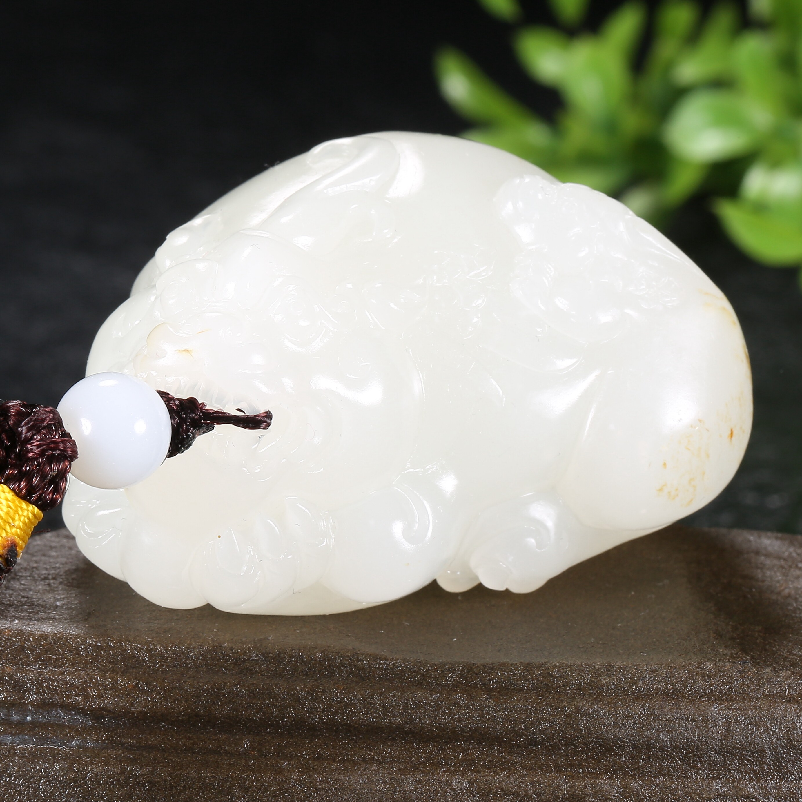 苏州工艺 造型圆润 和田玉羊脂白玉手把件 带子上朝 185g