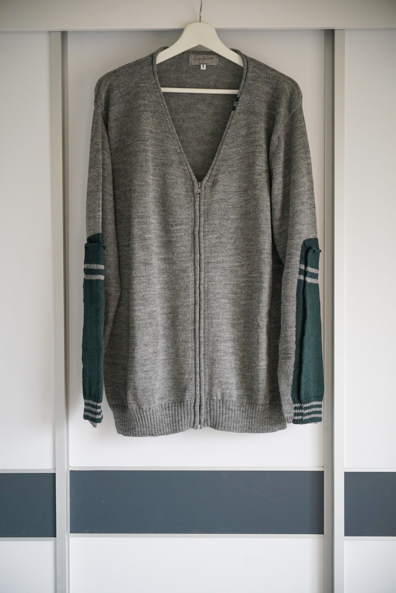 Yohji Yamamoto 06 AW Green Sleeve Zip Sweater