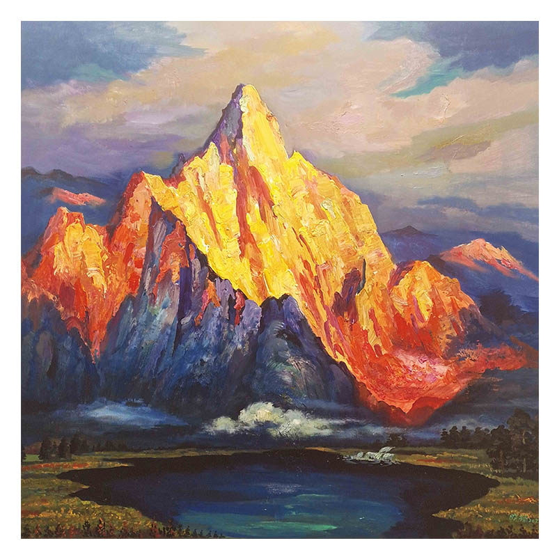 李晓楠《圣山 》布面油画