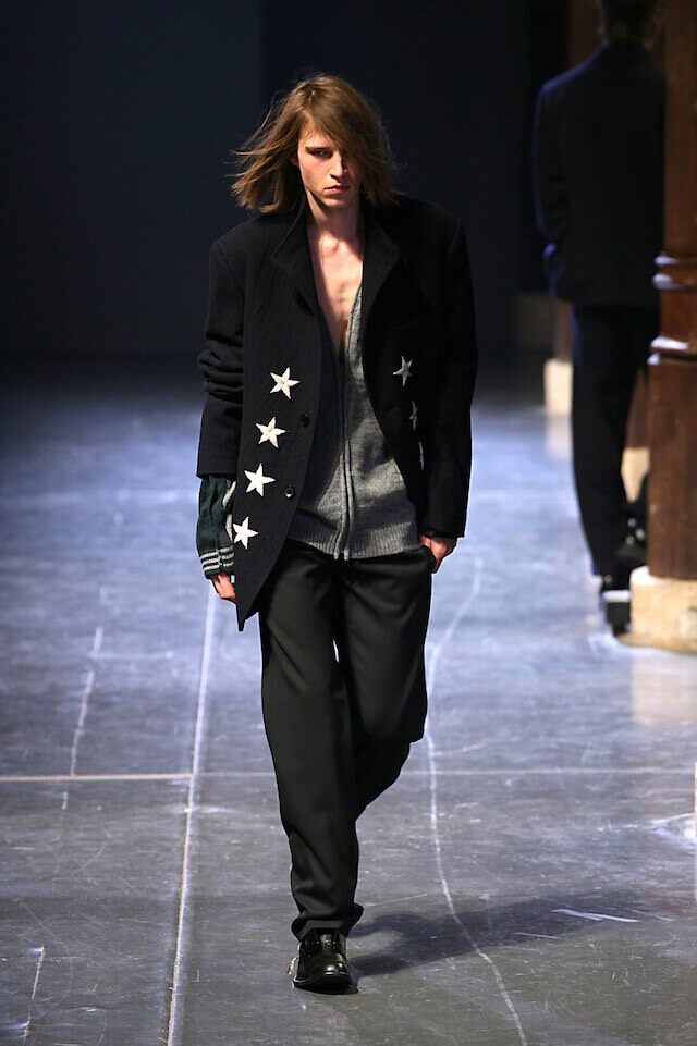 Yohji Yamamoto 06 AW Green Sleeve Zip Sweater — detail
