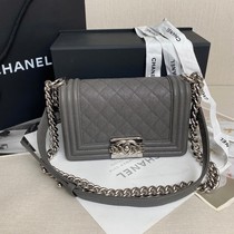 [9.5新]20年chanel/香奈儿a67085小牛皮boy chanel口盖包/单肩包