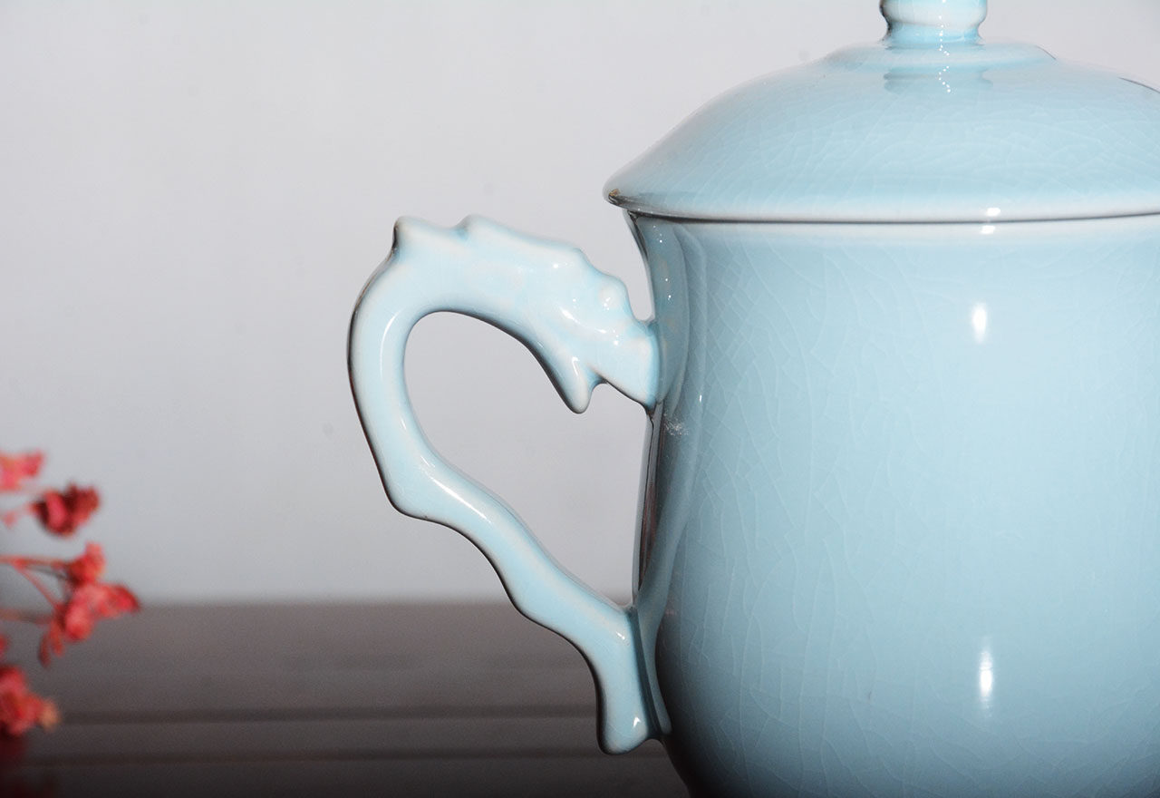 汝瓷 龙头杯 王振宇 河南省陶瓷艺术大师 非遗传承人