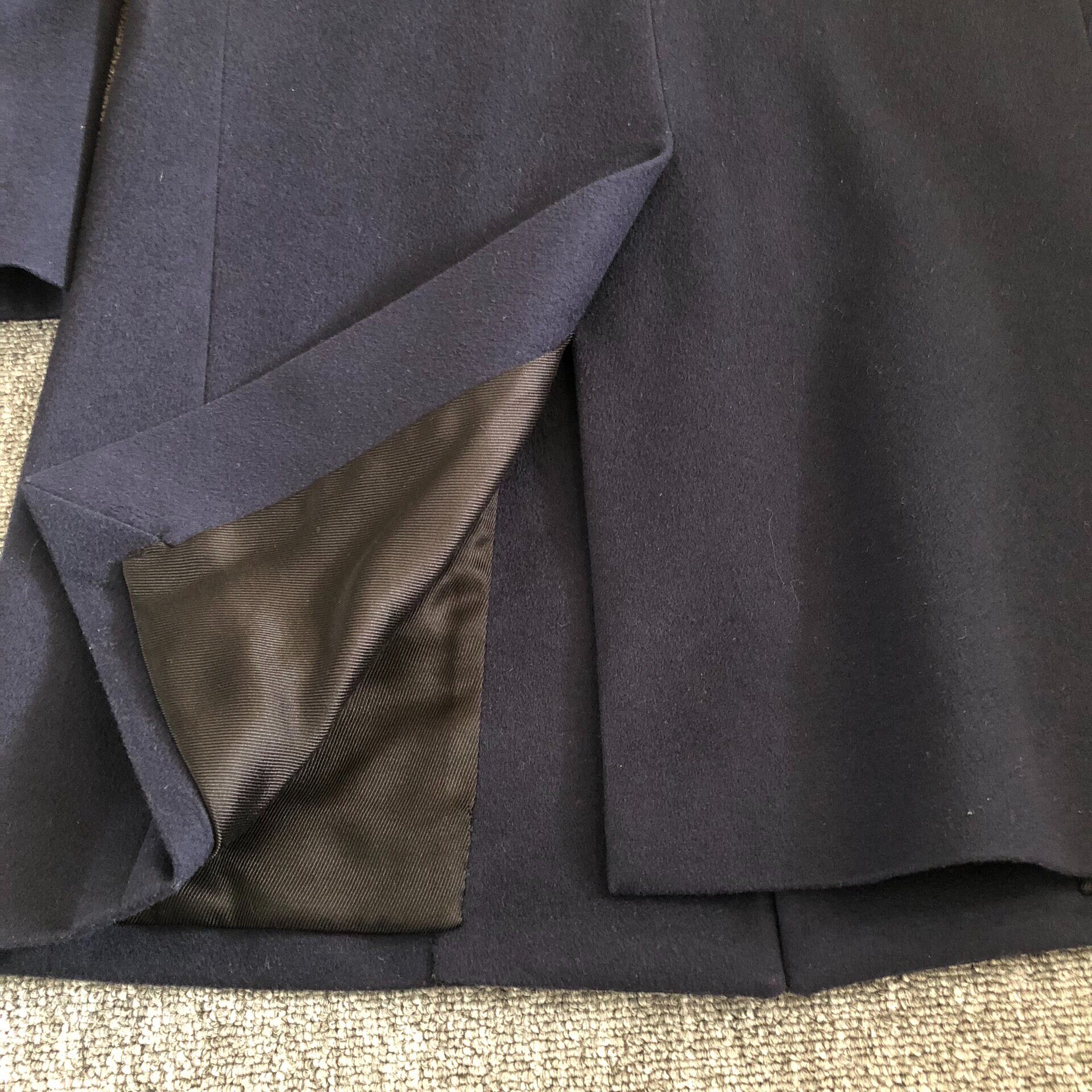 Dior Homme 18FW Blue Wool Coat — label