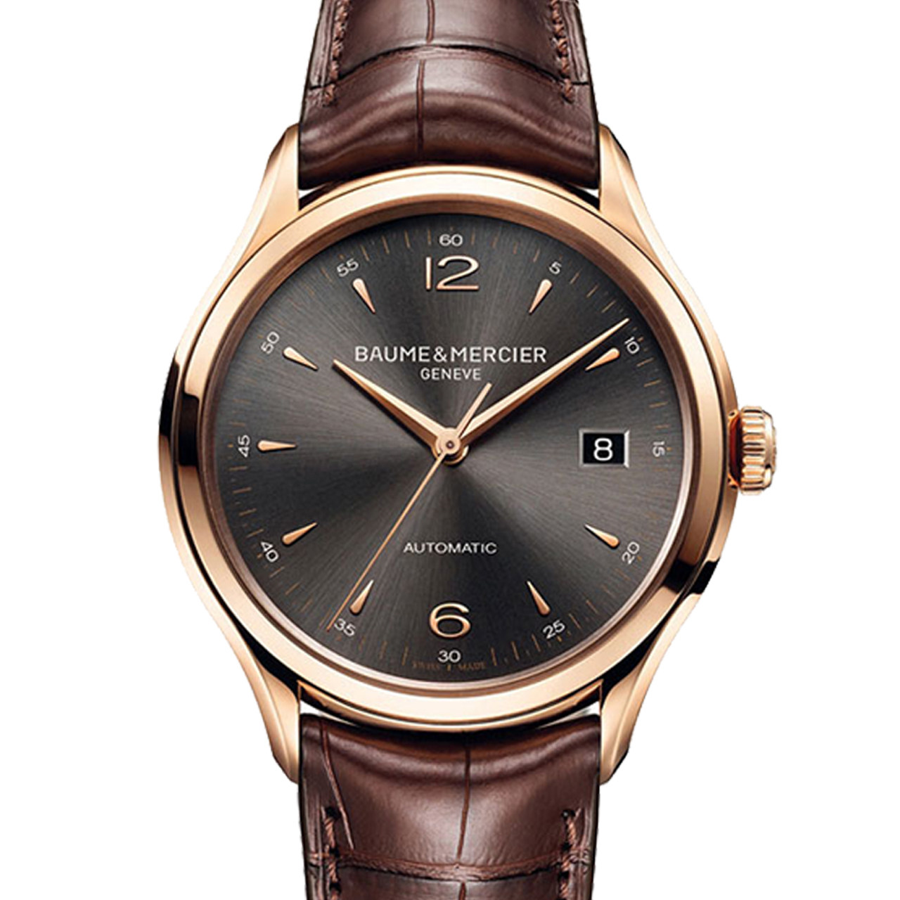 [瑞士腕表][无保留价][99新未使用]名士18k玫瑰金自动机械男表