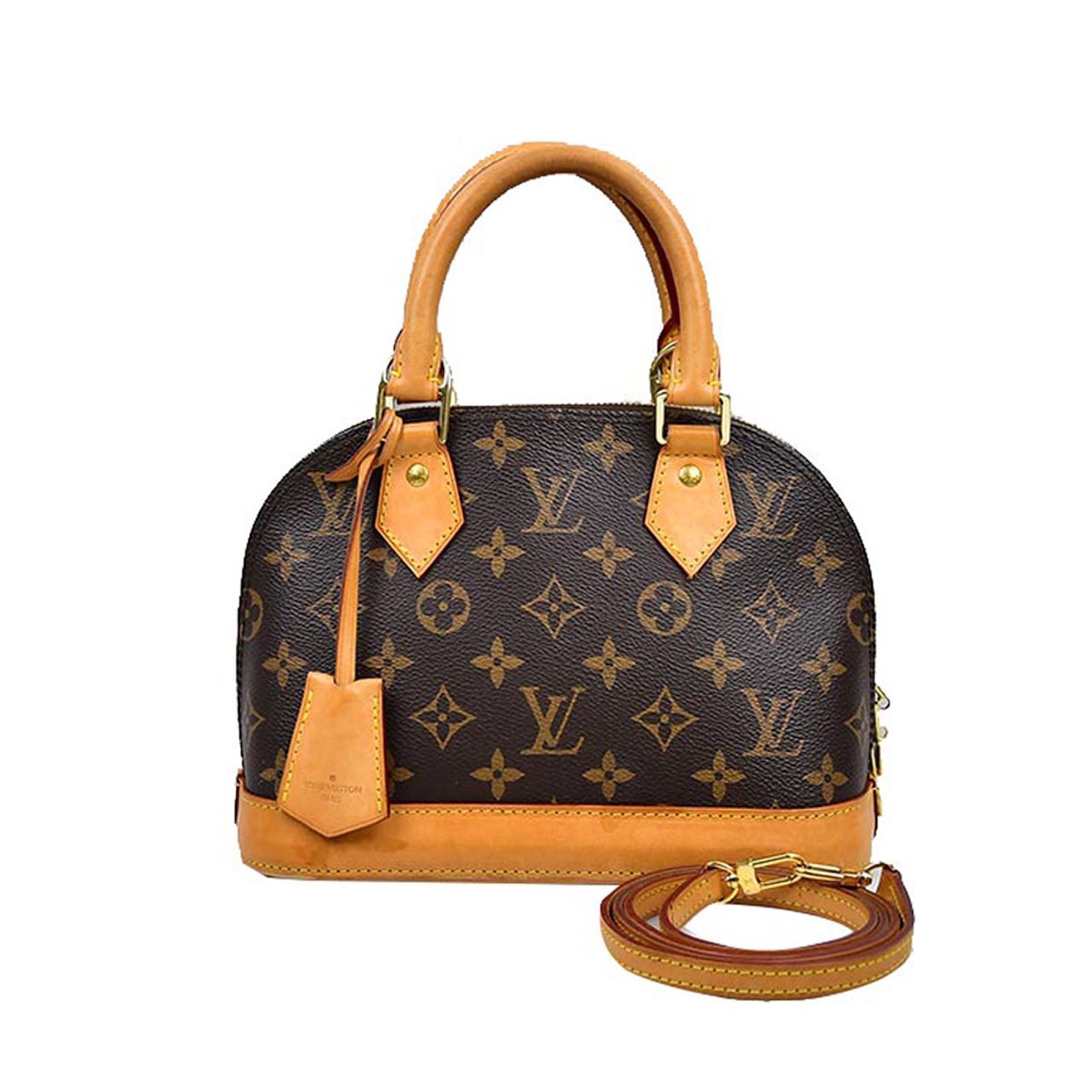 [二手8.5新]路易威登lv女士经典老花alma bb手提斜挎包lh0058