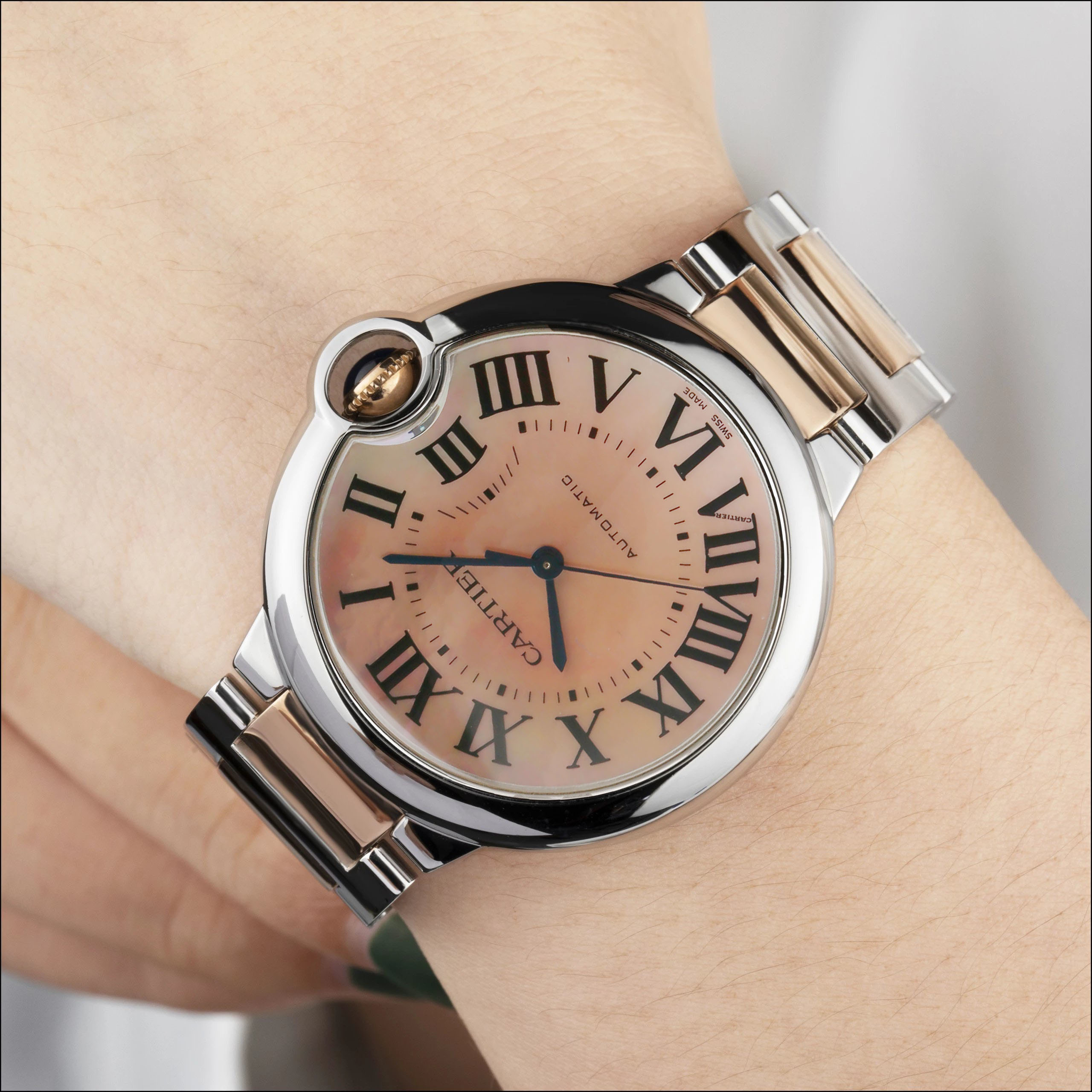 [9.5新]卡地亚w6920033蓝气球系列精钢自动机械女表