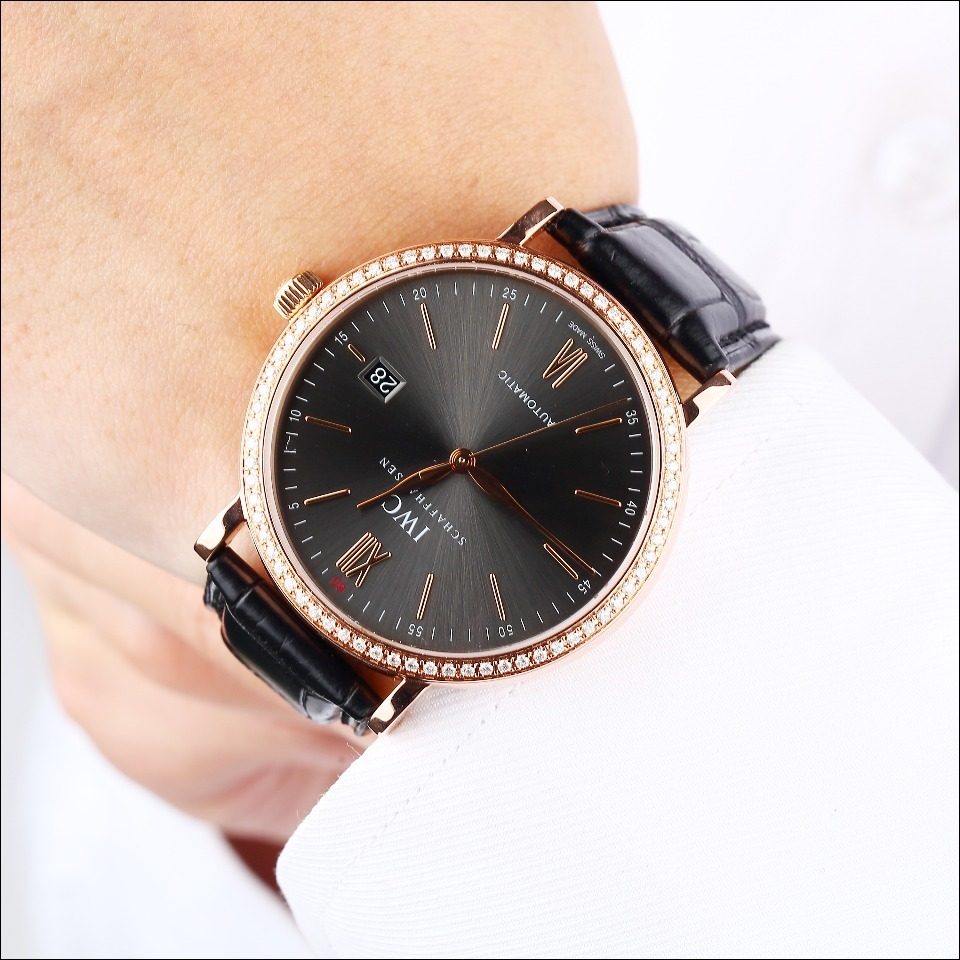 [9.5新]万国iw356511后镶钻柏涛菲诺系列玫瑰金自动机械男表