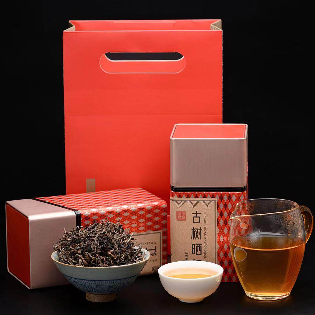 [年味]10盒5套2020年勐海高山古树晒红茶礼盒装越陈越香115g*10