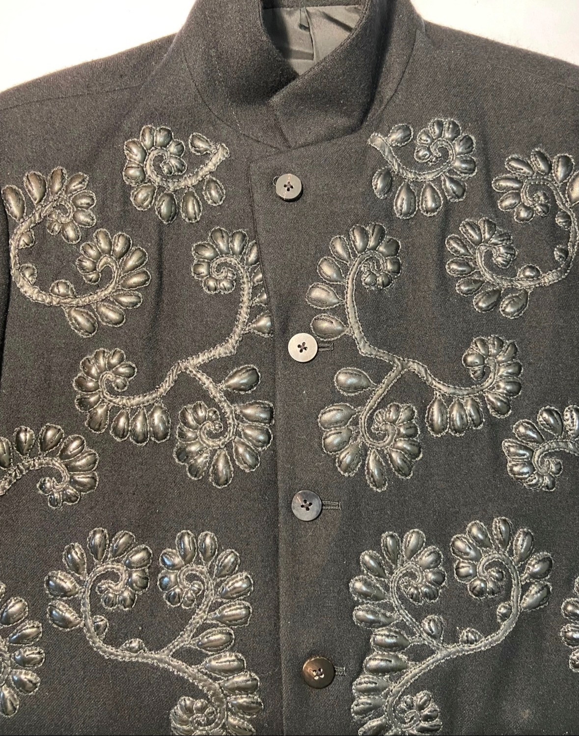 Yohji Yamamoto 2000AW Floral Carved Jacket — back