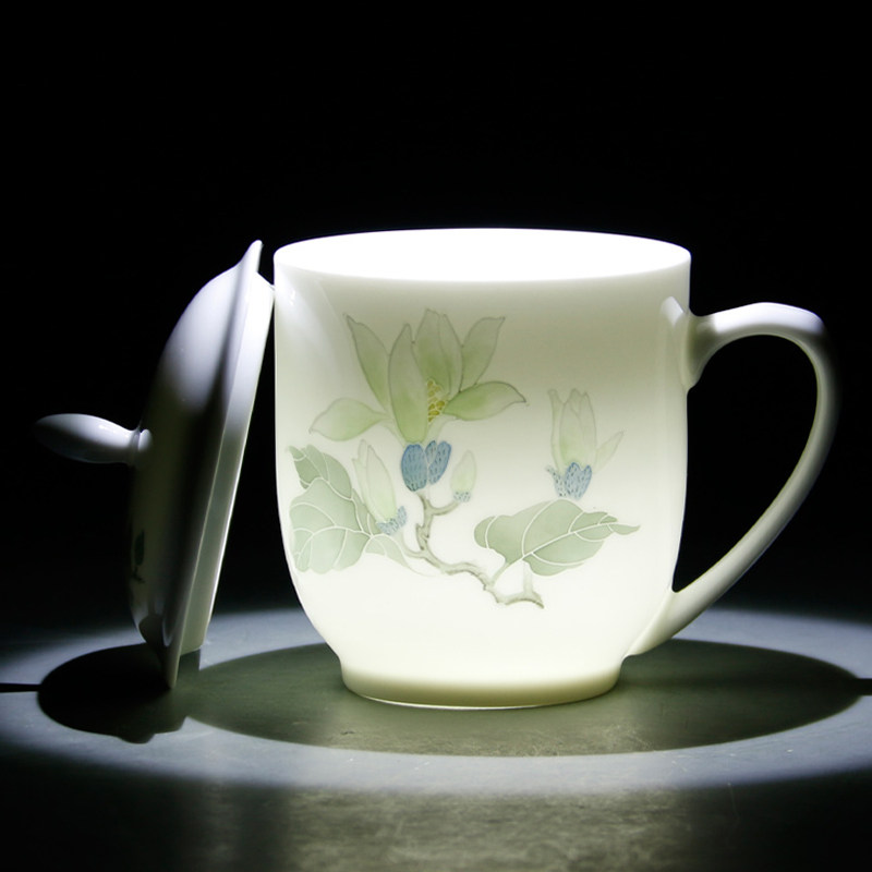 珍品收藏!系小平诞生100周年纪念瓷 白玉兰杯