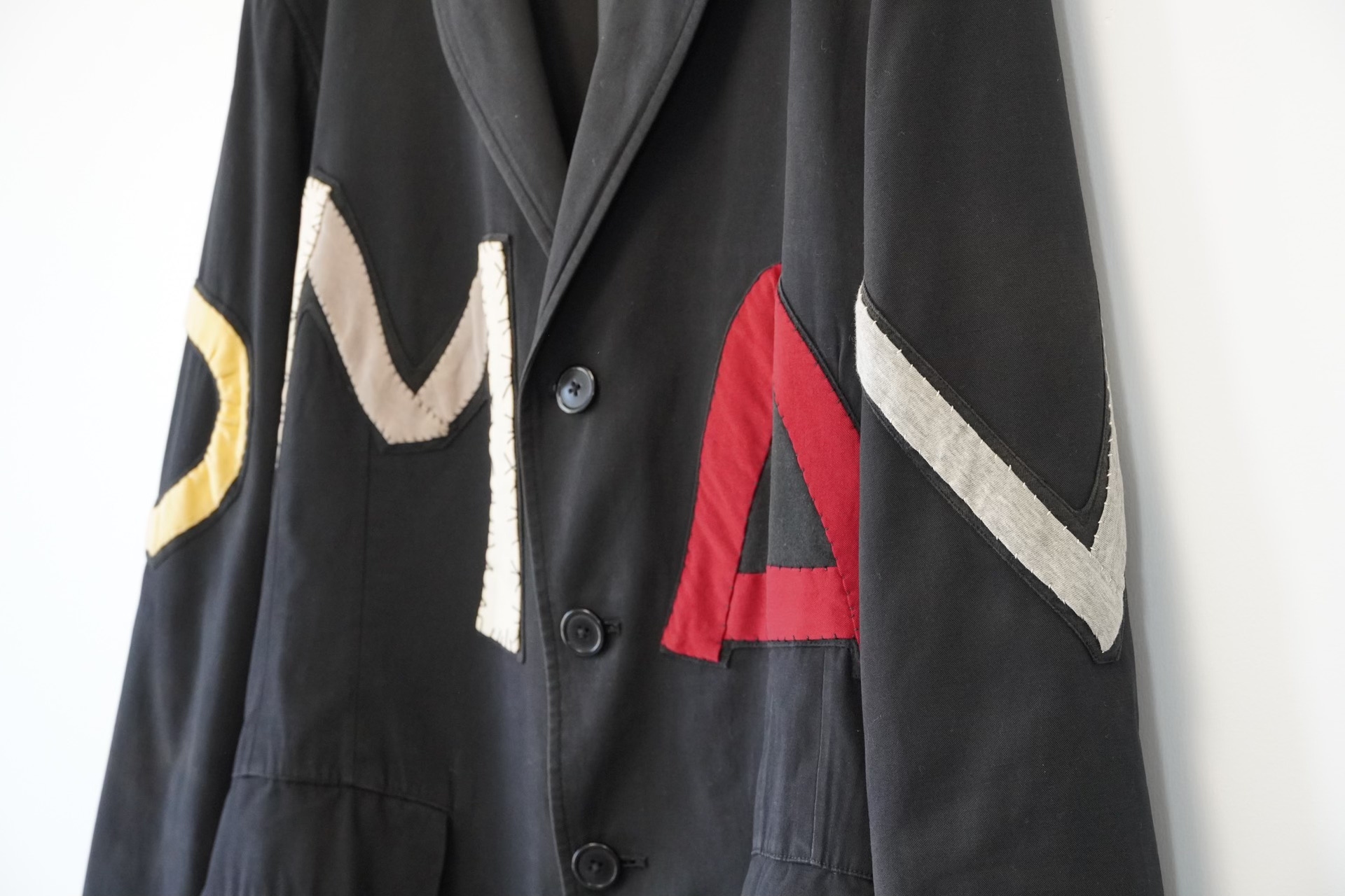 Yohji Yamamoto 80SS Letter Patch Jacket — back