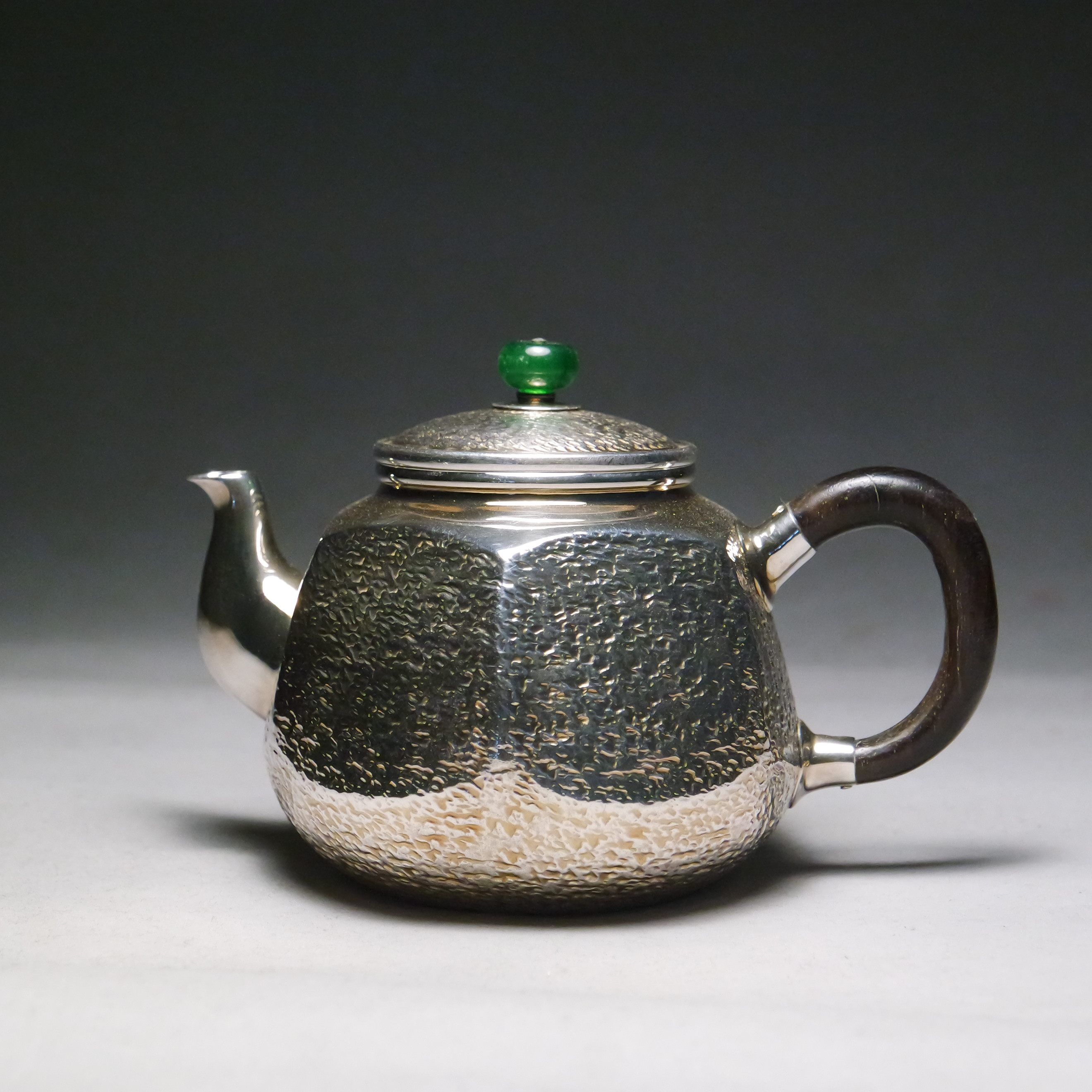 【金兮】精品手工银壶200ml《六方》纯银泡茶壶999纯银送家用