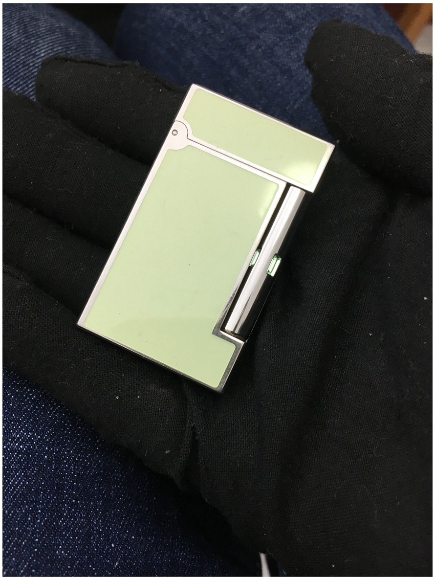 [9.8新]正品 法国都彭 超薄ld斜火两用气体打火机 二手原装正品