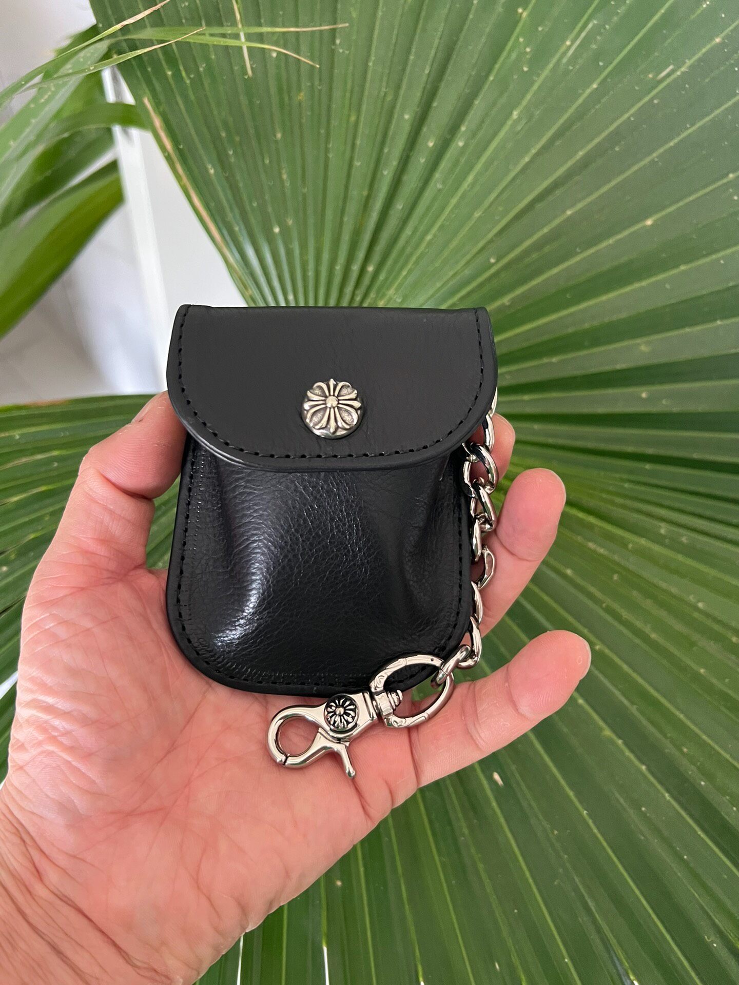 Chrome Hearts Style Punk Keychain Wallet - Upgraded Calfskin Leather