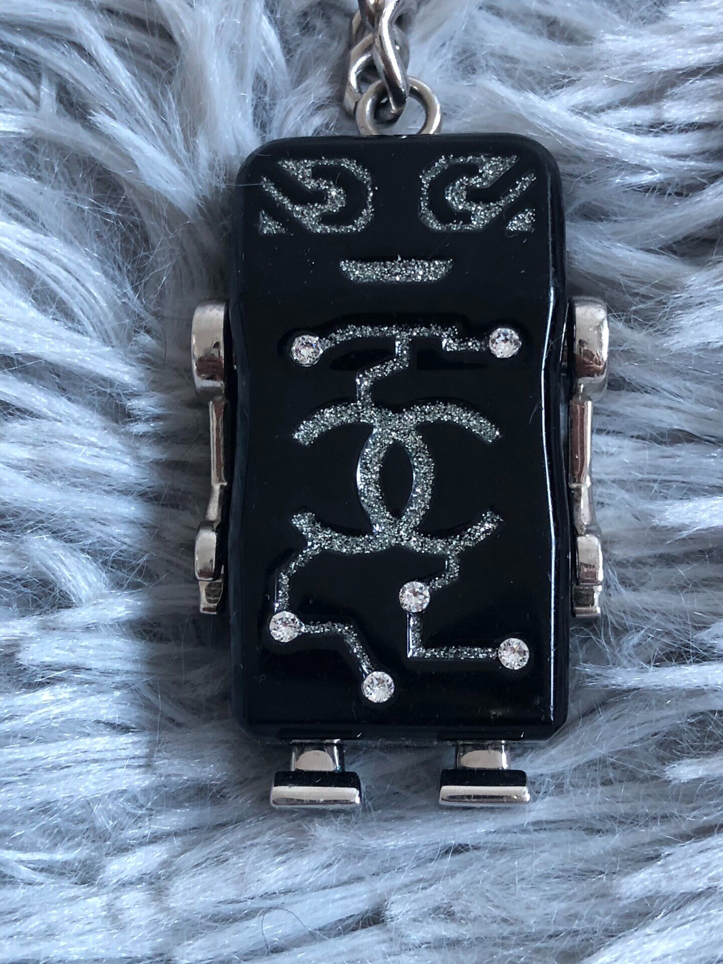 Chanel Robot Keychain Bag Charm — front