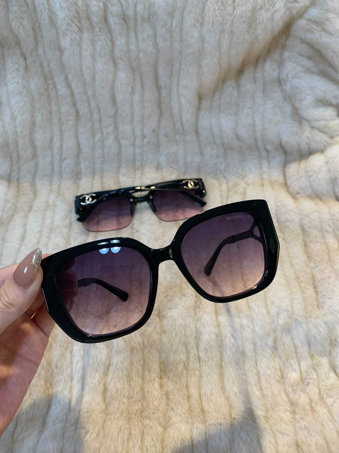 Chanel小香中古墨镜 渐变色灰紫色镜片 两个款式可选