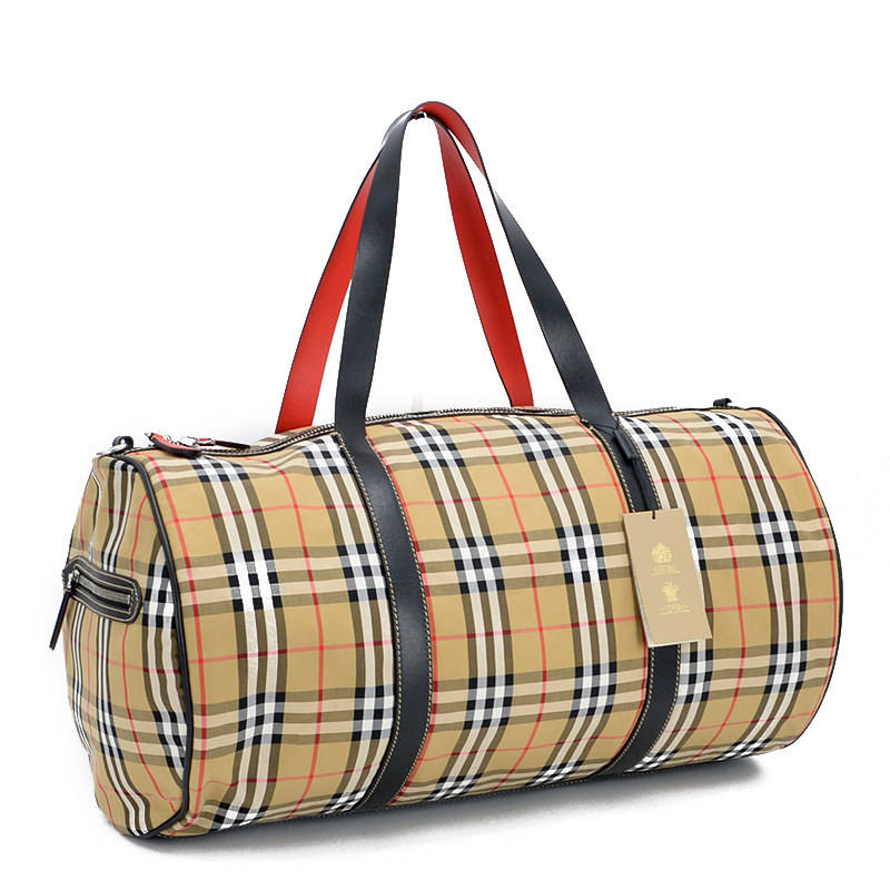 [9.9新]博柏利burberry经典格纹旅行袋手提单肩包