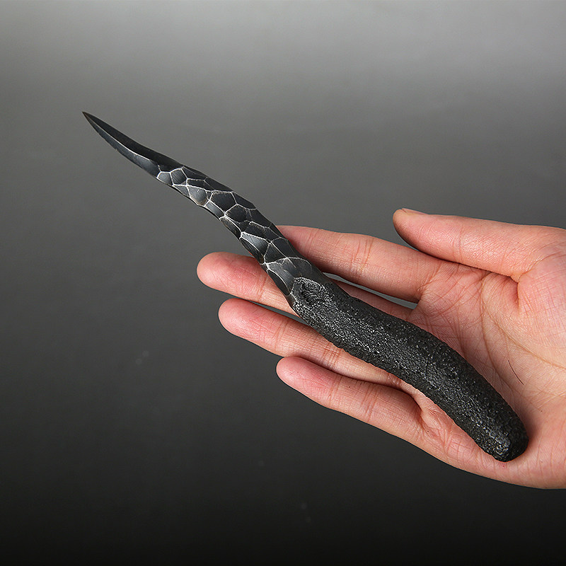 燧石s妖刀 纯手工铸铁复古普洱茶刀 设计新款 静迟美学