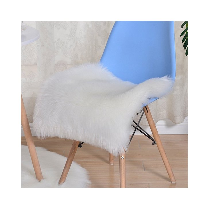 ins风冬季椅子毛绒坐垫办公室家用羊毛座垫椅子垫