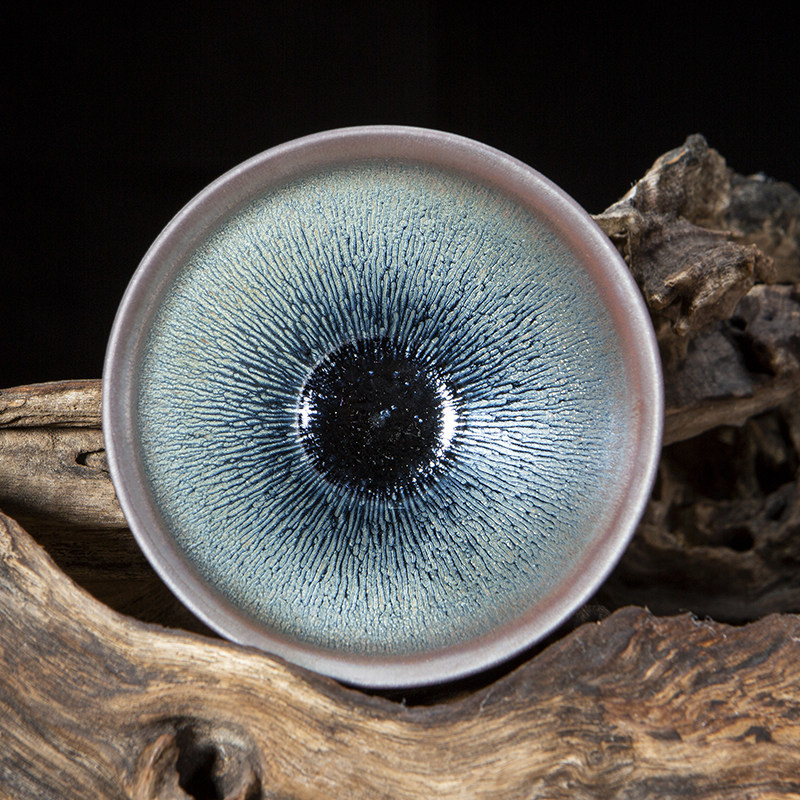 【非遗传承人】 陈国文 【极致银毫盏】 口径9.5cm 建阳建盏瓷器