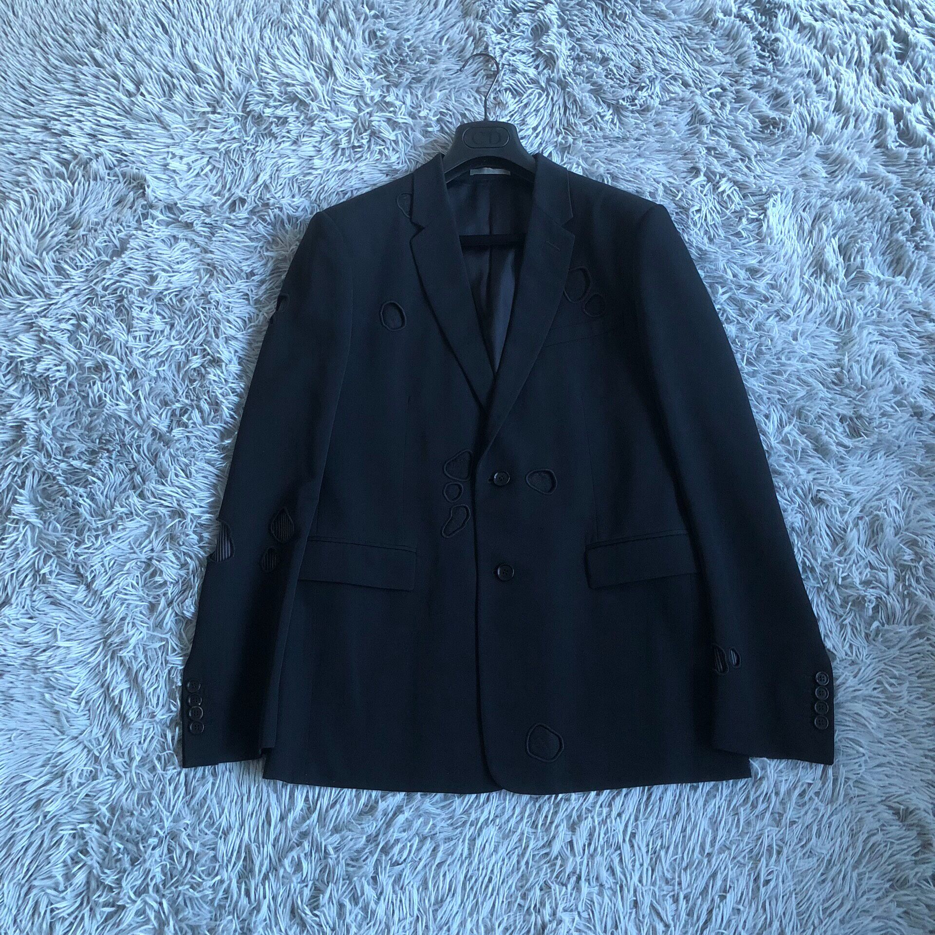 Dior Homme 17 Show Wormhole Wool Suit