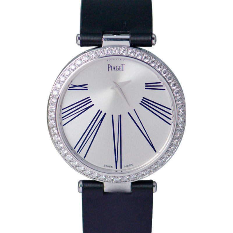 [9.5新]伯爵limelight系列18k白金原镶钻石英女表g0a34136