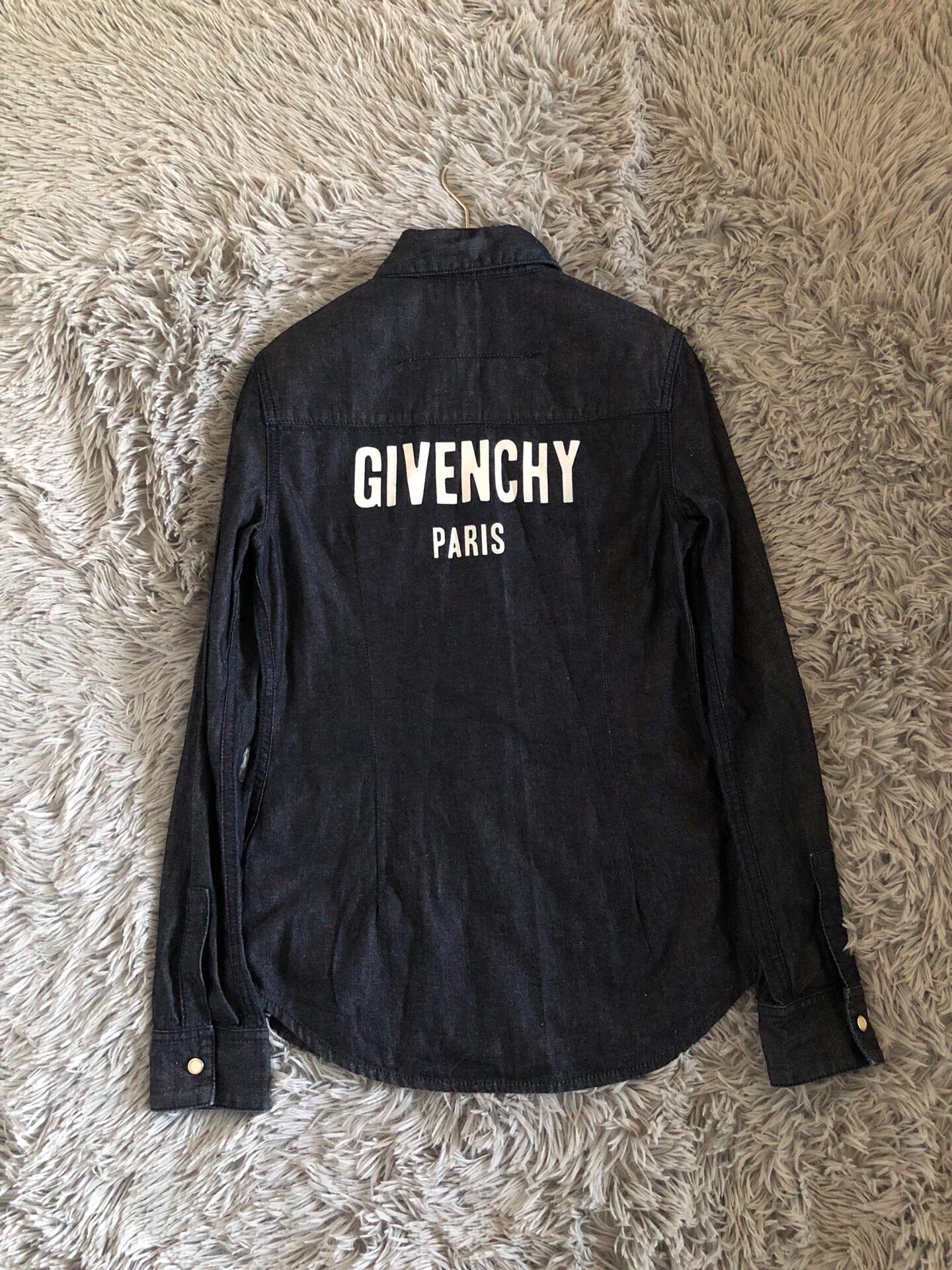 Givenchy Back Logo Denim Shirt Jacket — detail