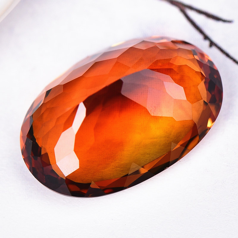 7.98ct 天然宝石级椭圆裸石戒面 火彩一级好 代镶嵌