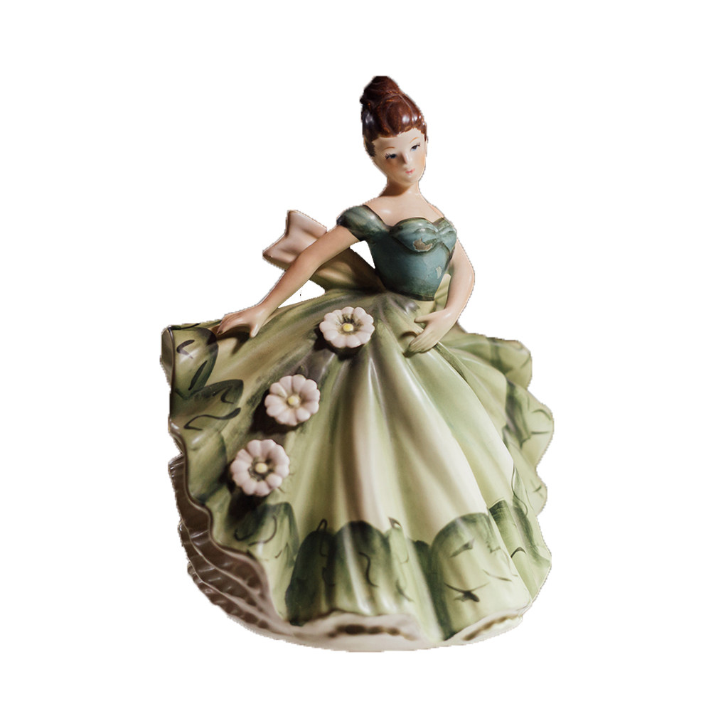 20世纪末业日本产陶瓷娃娃摆件欧式客厅家居装饰 有小伤介意勿拍