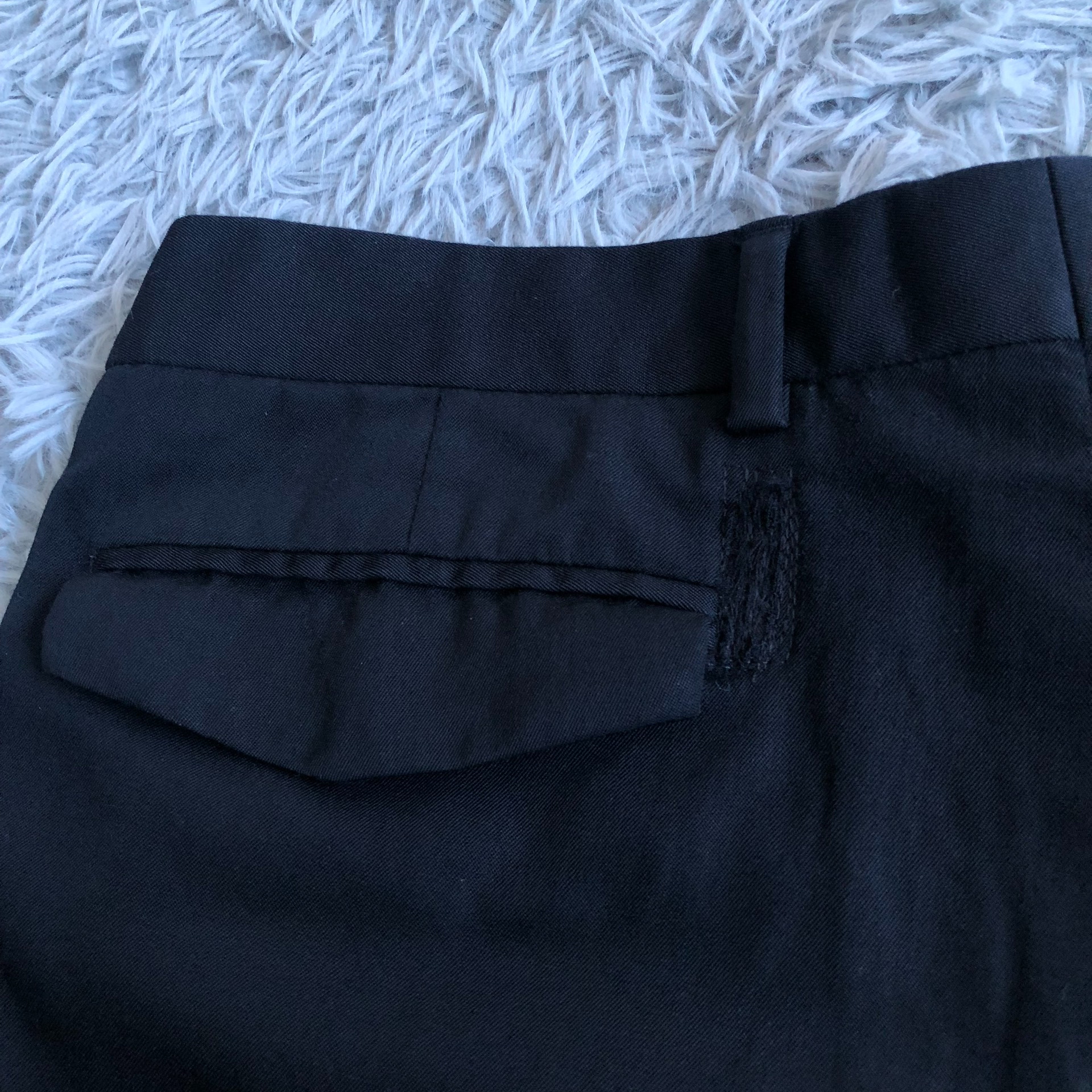 Dior Homme Double Zip Wool Suit Pants — detail
