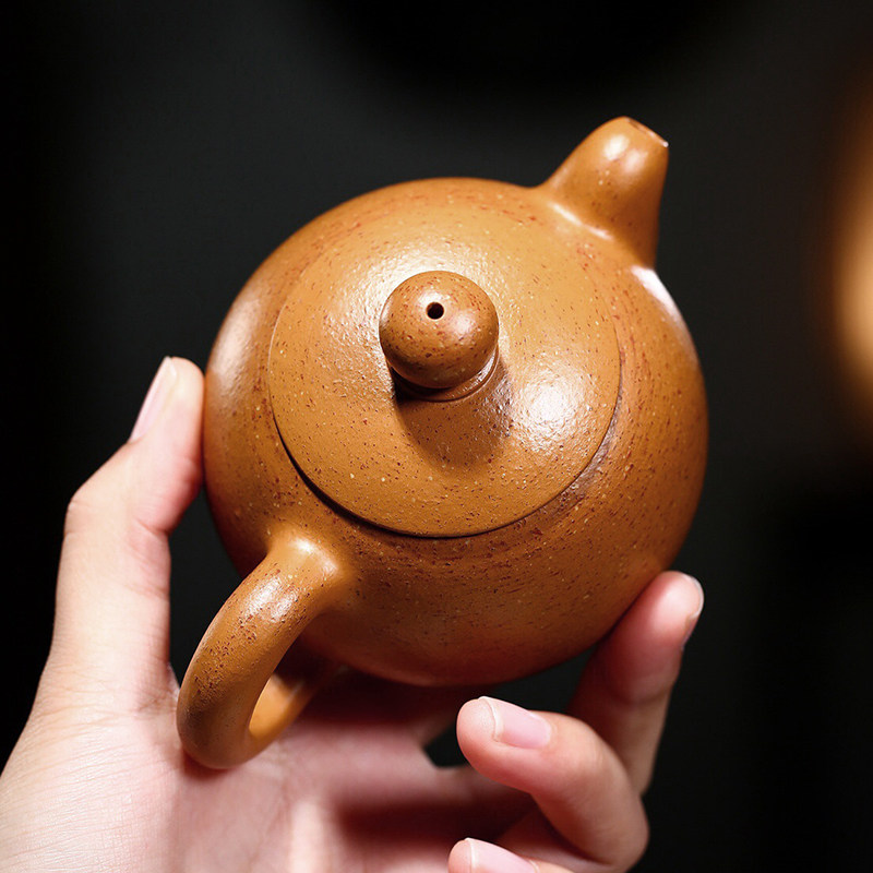 [1元起拍] 国工 王老师 葵黄朱泥 芙蓉珠 保正品宜兴紫砂壶名家