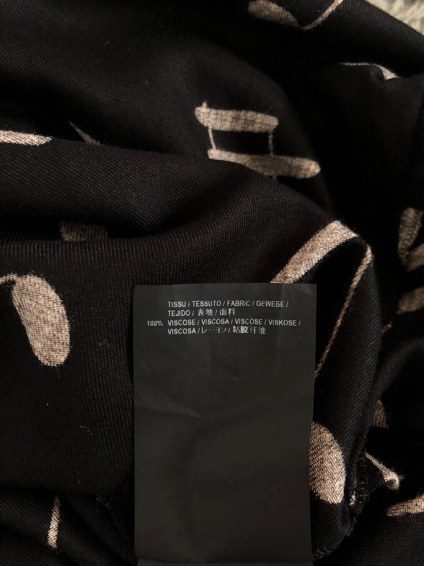 Saint Laurent 16FW Music Note Shirt Dress — label