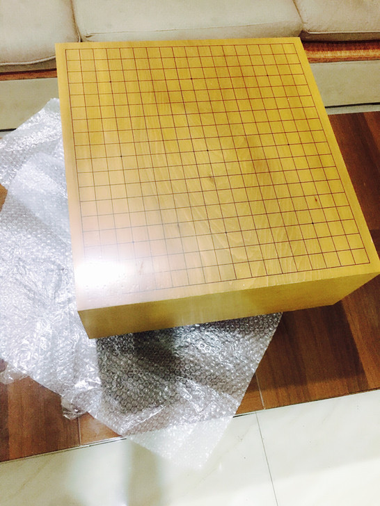 围棋日本回流二手漆面两枚板划线围棋墩