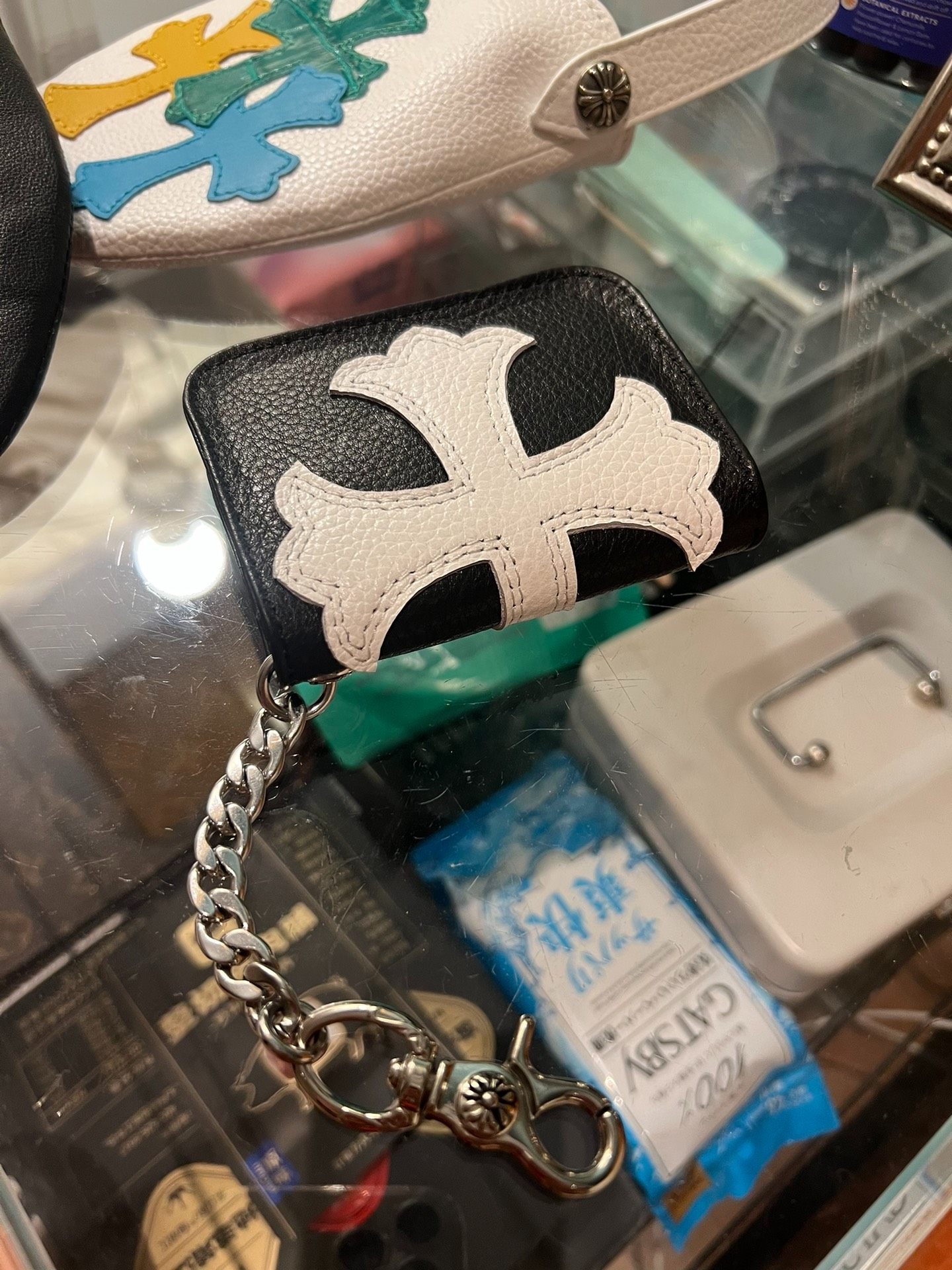 Chrome Hearts Style Cross Folding Card Holder