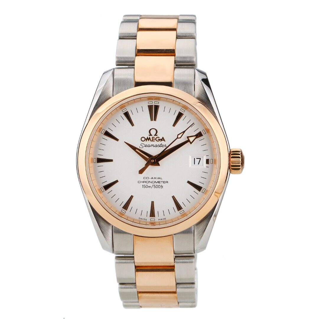 [9.5新]欧米茄2304.30.00海马系列玫瑰金精钢全自动机械男士手表