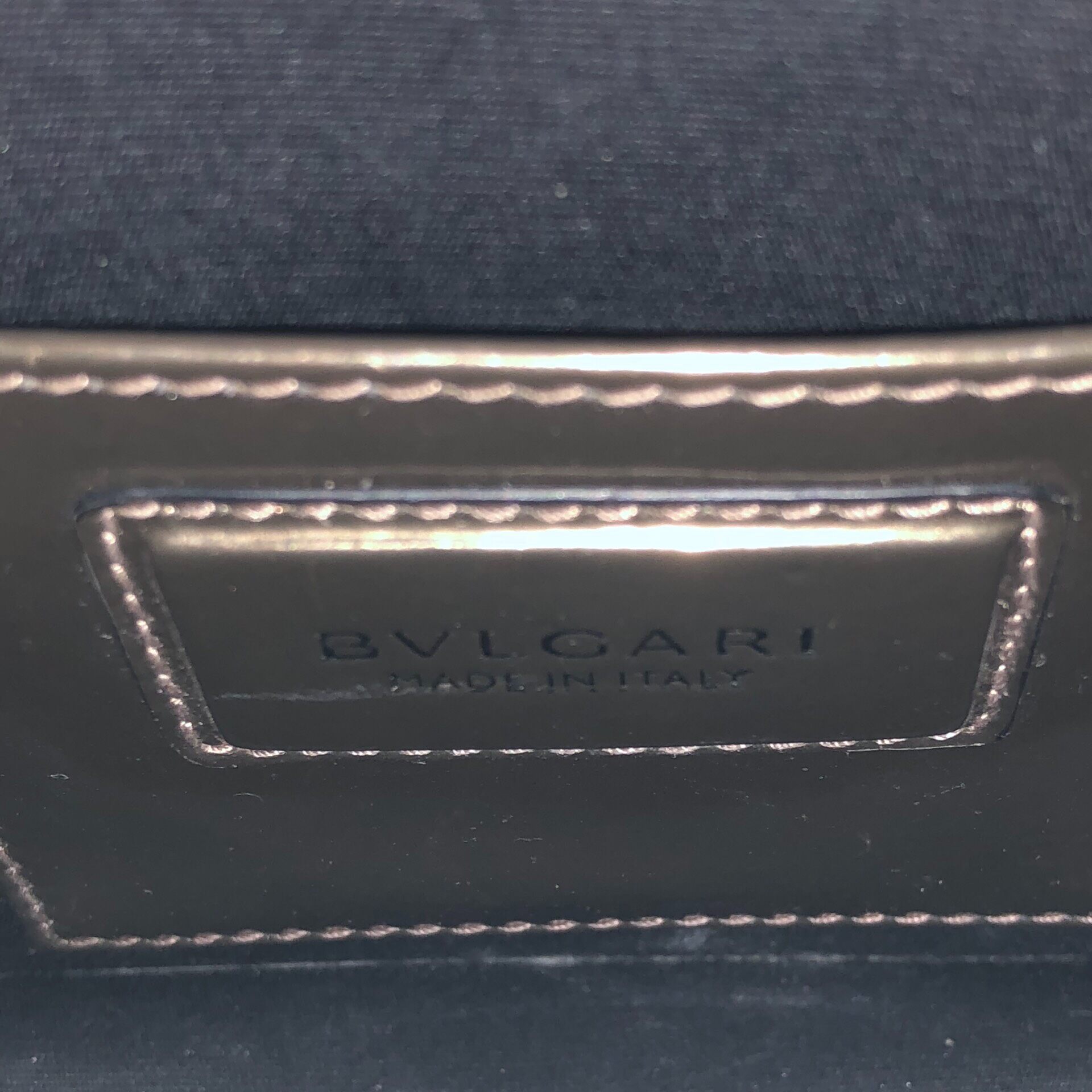 BVLGARI Serpenti Forever Snake Head Chain Bag — label