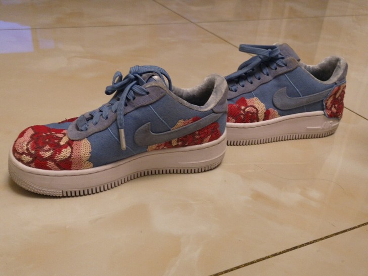 耐克女鞋AirForce1AF1空军一号花蕊厚底休闲