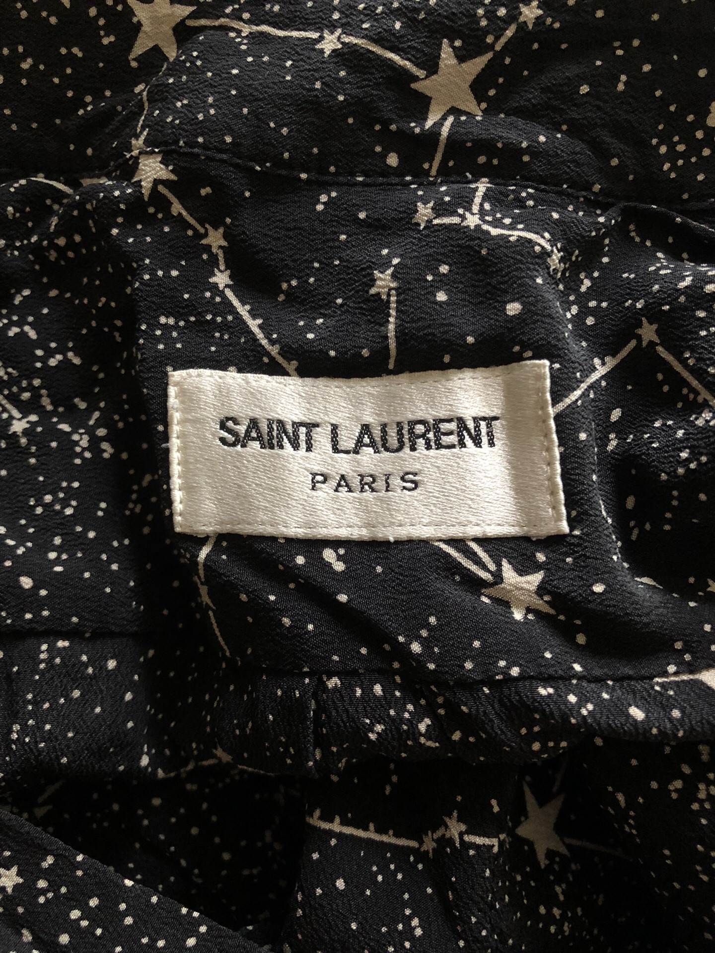 Saint Laurent Gold Star Print Shirt — back