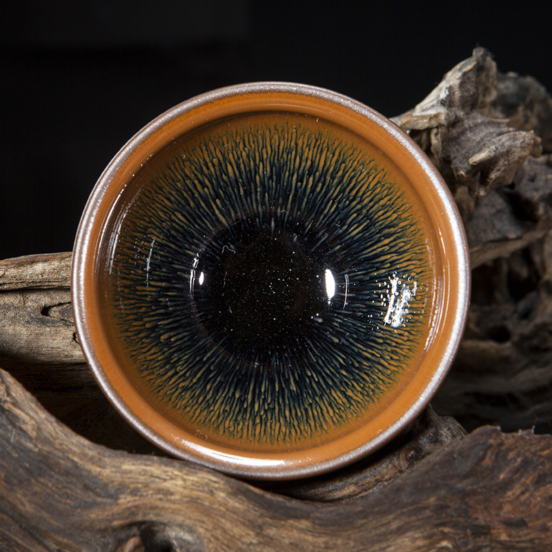 【非遗传承人】叶老师【金兔毫盏】 口径9cm 建阳建盏茶杯主人杯