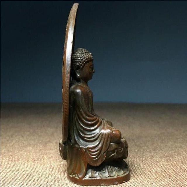 仿古古玩老物件收品佛光普照大日如来像合金藏APO佛旧货摆佛祖件