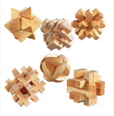 老少皆宜木制成人智力解锁 木质孔明锁 鲁班锁5-100岁 多款式可选