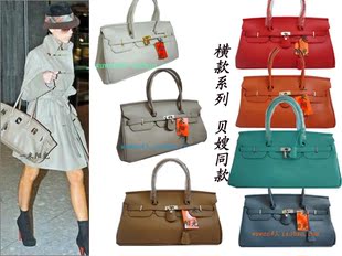 balenciaga新logo包 秋冬新橫款42cm女包貝嫂包時尚鉑金包荔枝紋手提包可定做logo balenciaga新logo