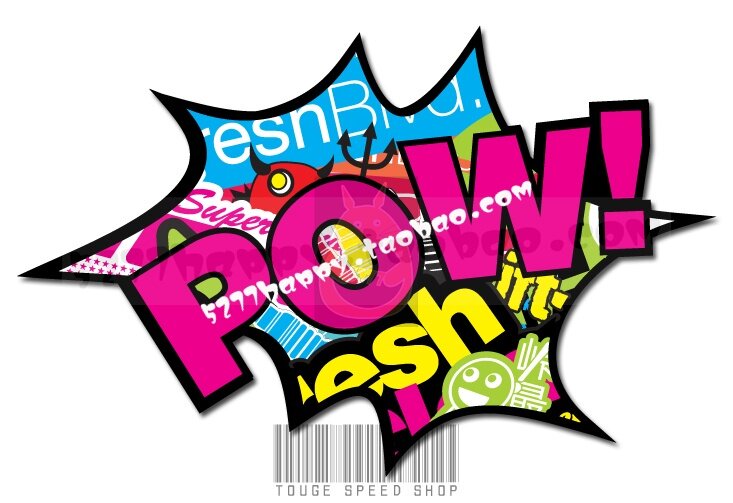 个性改装贴个性贴纸 潮流贴纸 漂移贴 touge hellaflush炸弹 3m